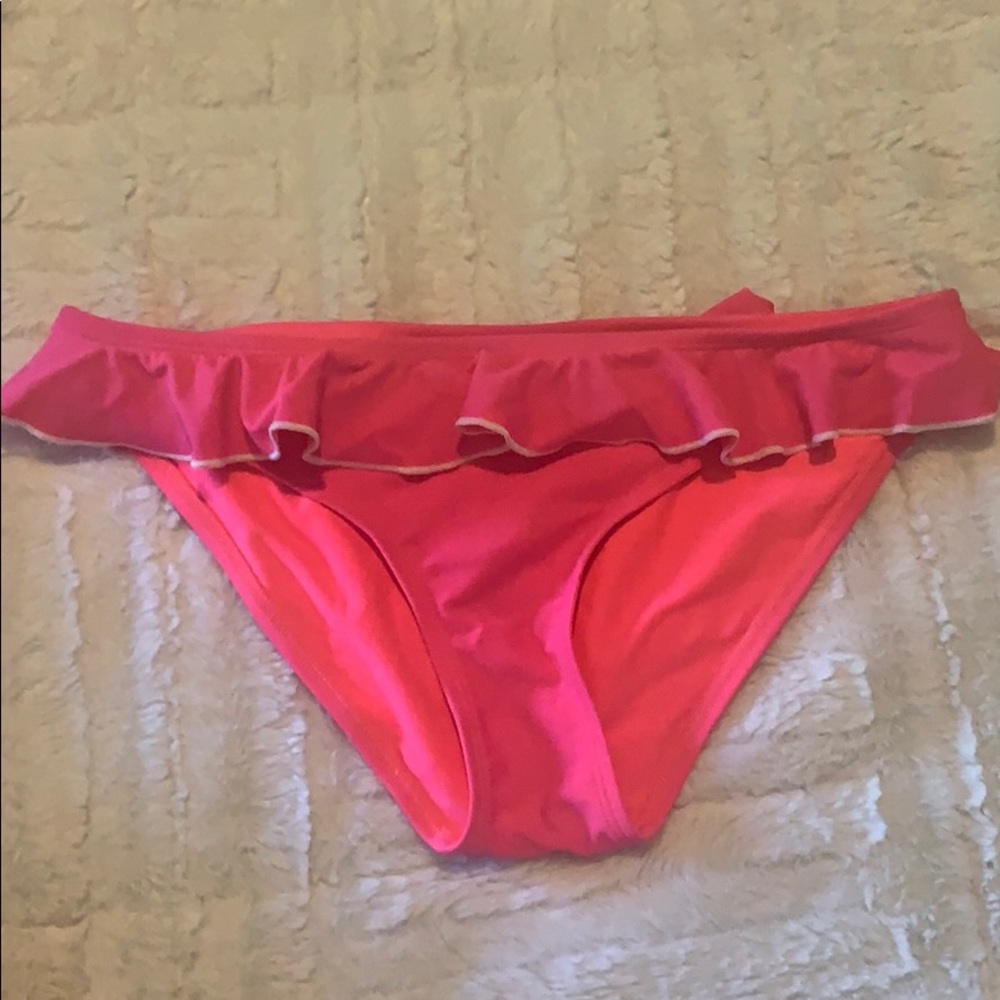 Aerie pink ruffle bathing suit bottom! Super cute!
